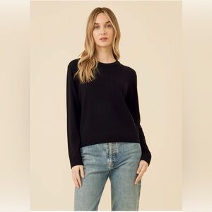 NWT | One Grey Day x Revolve Laguna Merino Wool Crewneck Sweater | Black